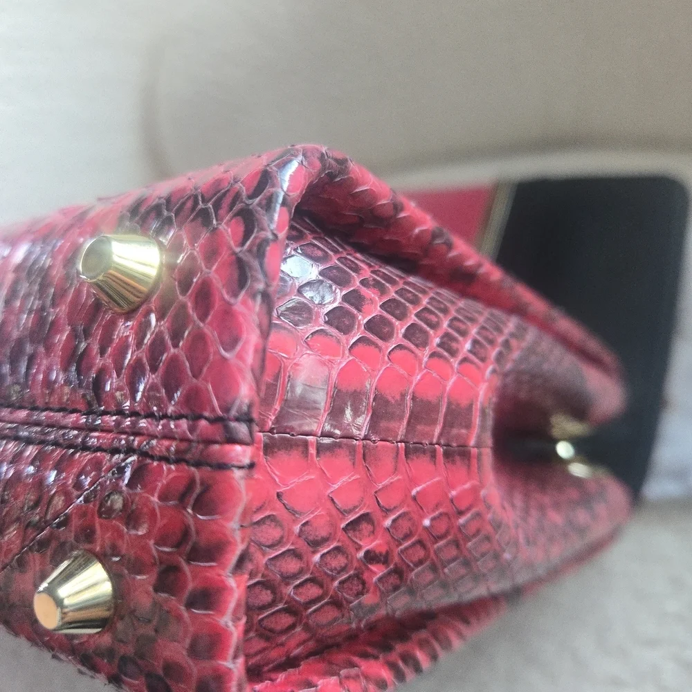 Jimmy Choo Snakeskin Shoulder Bag – Pink & Black EUC